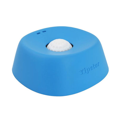 Slow feeder dog bowl with anti-spill rolling ball for bone broth and liquid treats