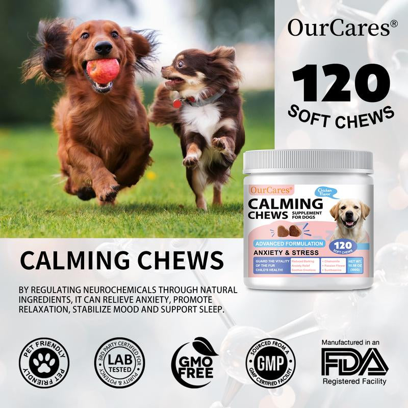 Natural calming treats for dogs with anxiety 120 count