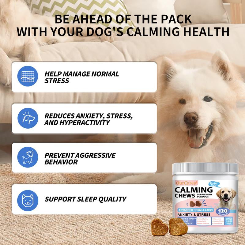OurCares calming tablets for anxious dogs natural formula