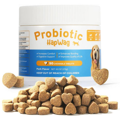 Dog probiotics 8-in-1 chewable tablets with pork flavor