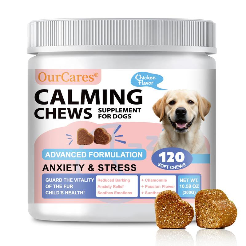 OurCares dog calming tablets 120 count for stress and separation anxiety